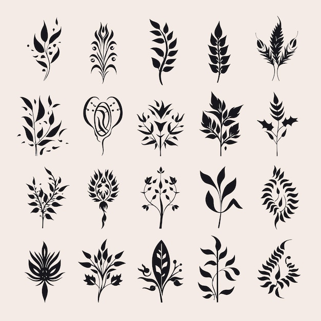 Hand drawn stencil element collection