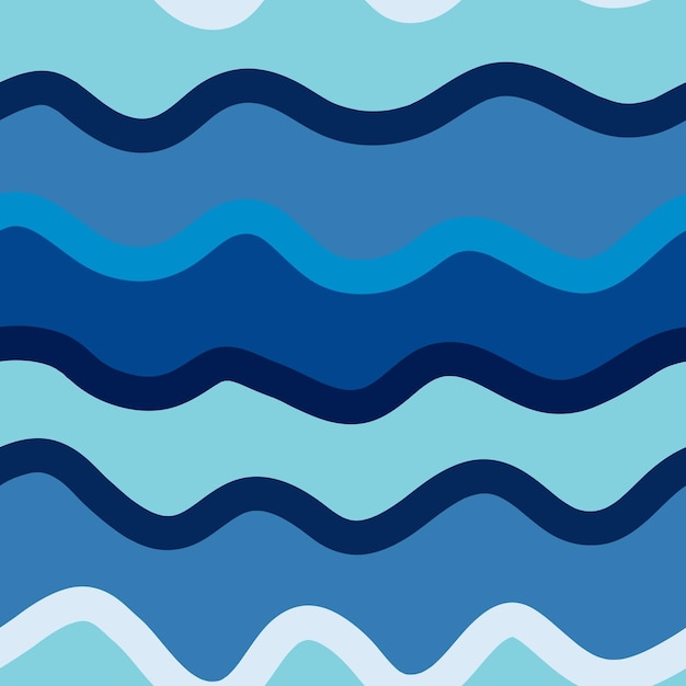 Hand drawn stripes seamless pattern Funny waves background Abstract wavy line endless wallpaper