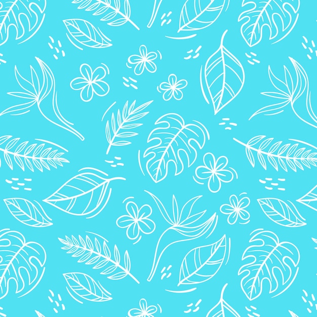 Hand drawn summer duotone pattern design