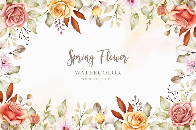 hand drawn summer floral background