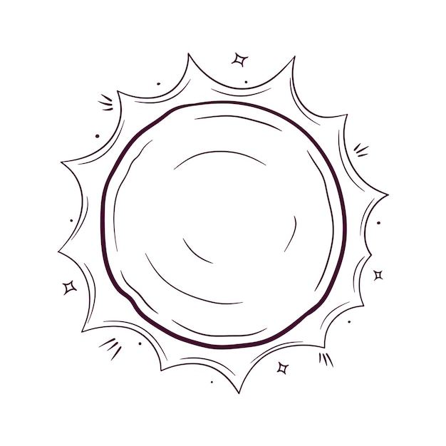 Hand drawn sun vector illustration