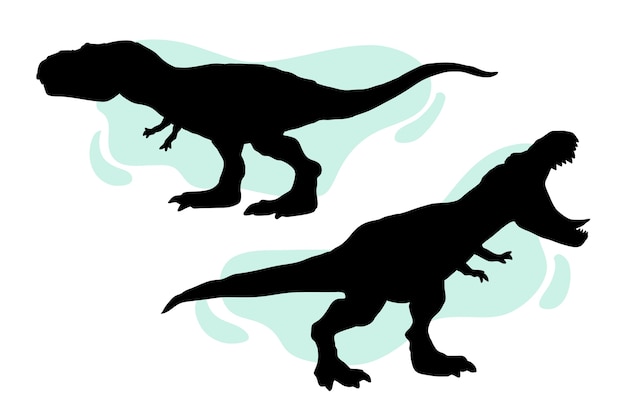 Hand drawn  t-rex silhouette