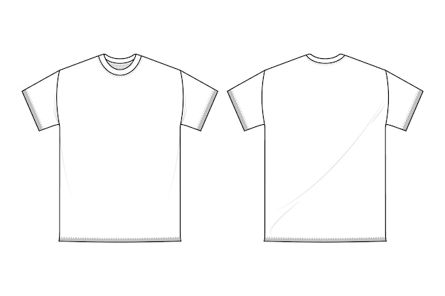 Hand drawn t-shirt outline illustration