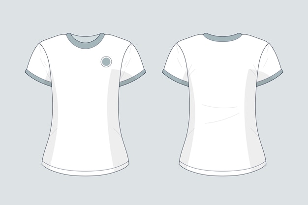 Hand drawn t-shirt outline illustration