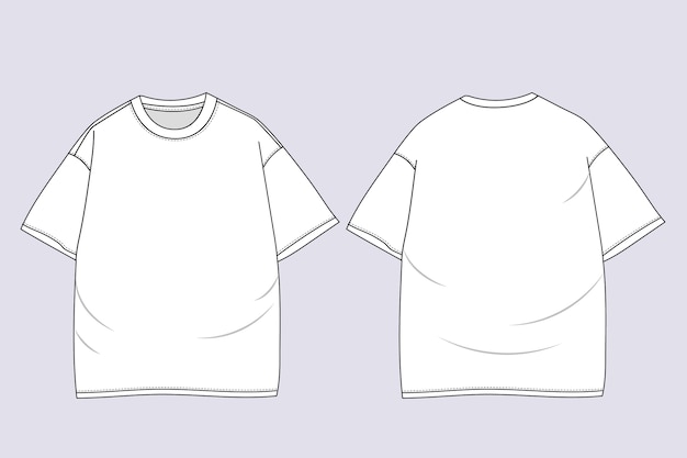 Hand drawn t-shirt outline illustration