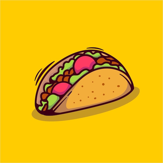 Hand Drawn Taco Illustration