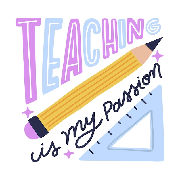 Hand drawn teachers' day lettering