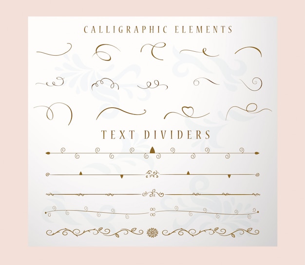 Hand drawn text divider and collection and 