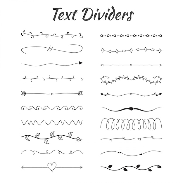 Hand Drawn Text Dividers