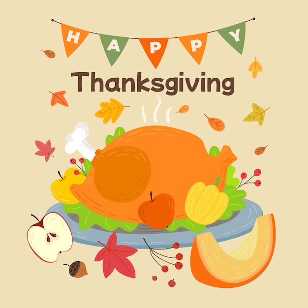 Hand drawn thanksgiving illustration