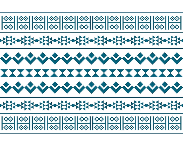 Hand drawn tribal seamless ethnic pattern