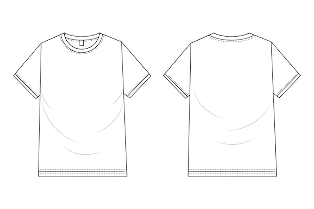 Hand drawn tshirt outline illustration