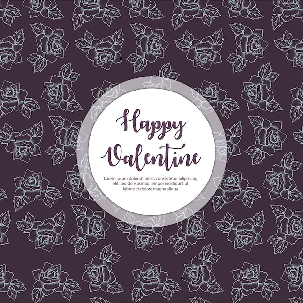 Hand Drawn Valentine Pattern Background