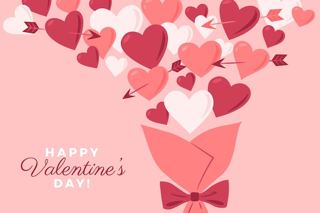 Vector hand drawn valentine's day background