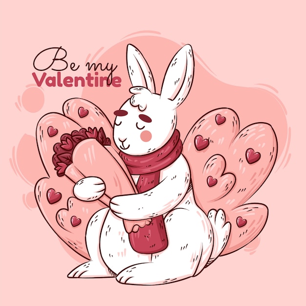 Hand drawn valentine's day illustration