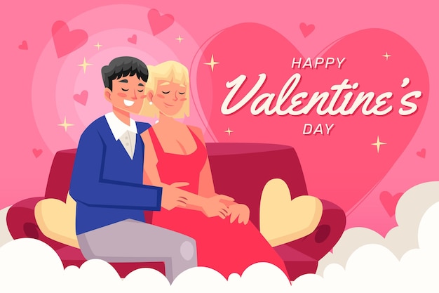 Hand drawn valentines day background