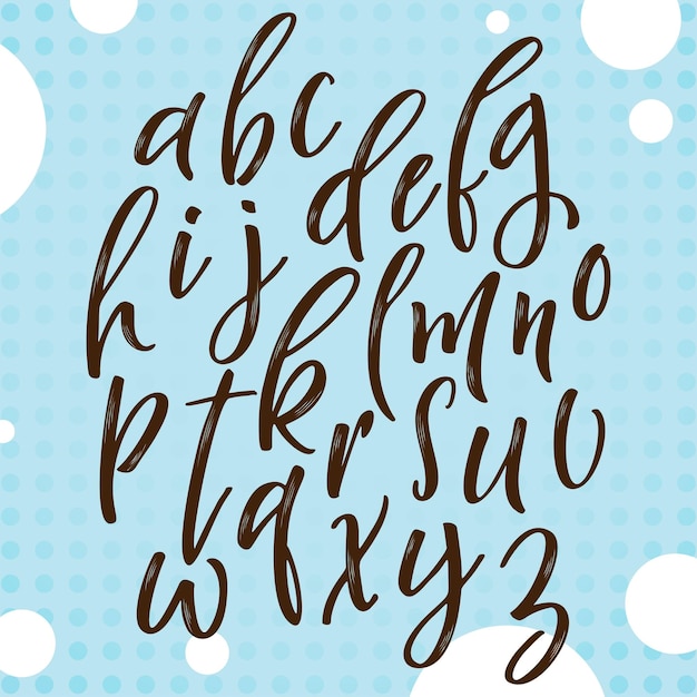 Hand drawn vector alphabet Calligraphy letters for your design