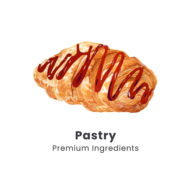 Hand drawn vector illustration of pastry