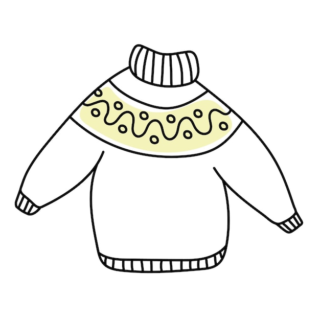 Hand drawn vector illustration of a sweater