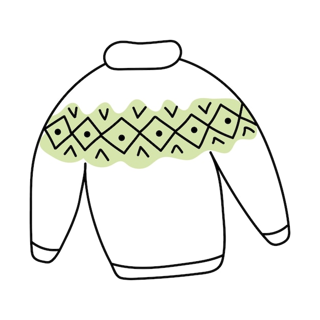 Hand drawn vector illustration of a sweater