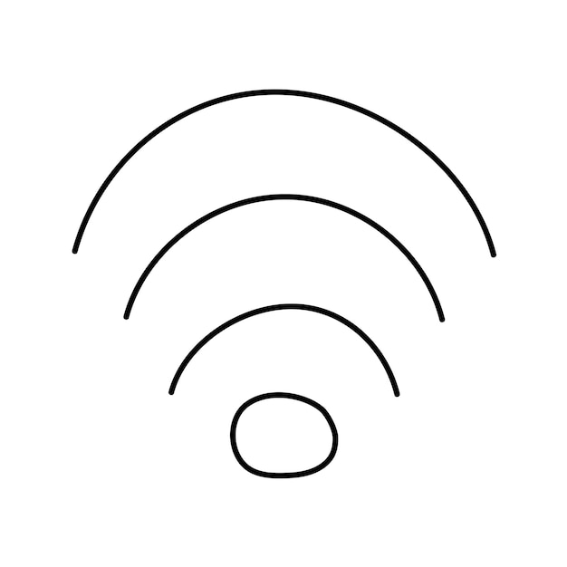 Hand drawn vector illustration wifi sign