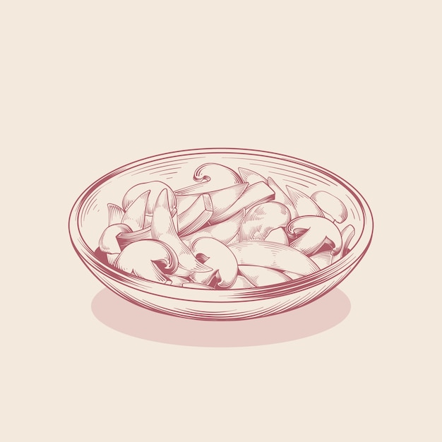 Vector hand drawn vegetarian food illustration