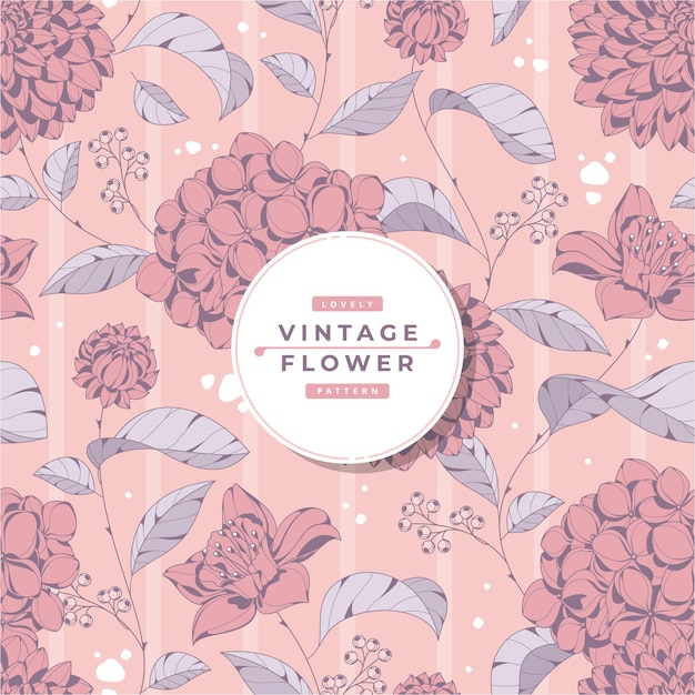 hand drawn vintage floral pattern