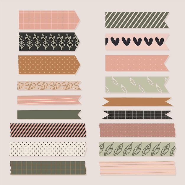 Hand drawn washi tape collection