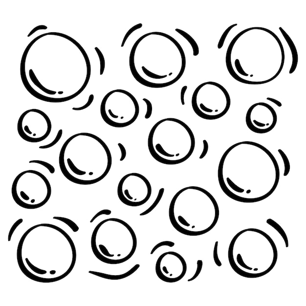 hand drawn water bubble icon