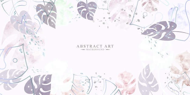 Hand drawn watercolor floral background