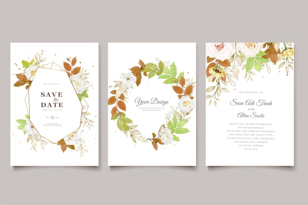 hand drawn watercolor floral border and frame background design