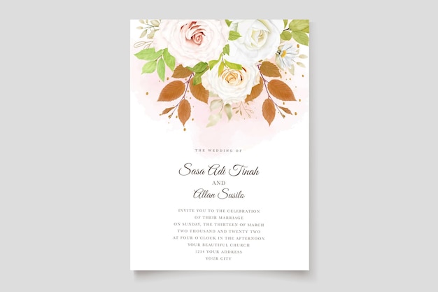 hand drawn watercolor floral border and frame background design