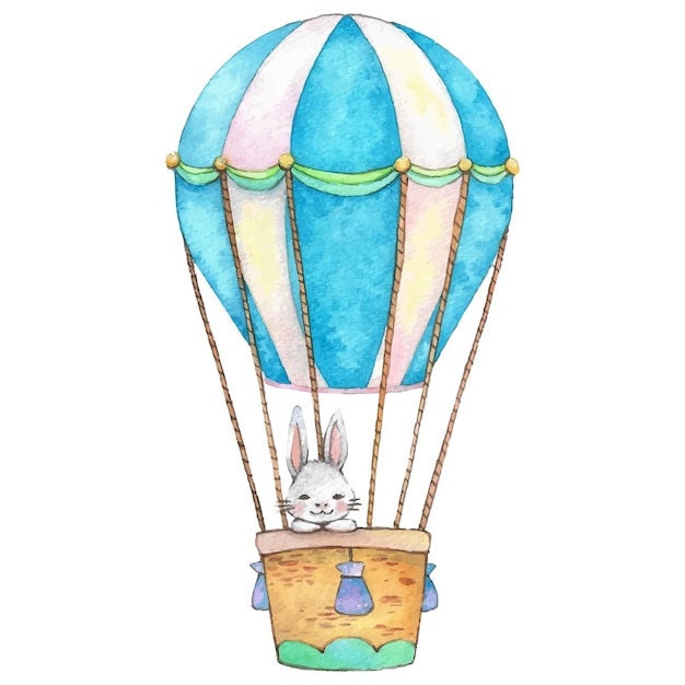 Hand drawn watercolor happy easter for design Vector illustration