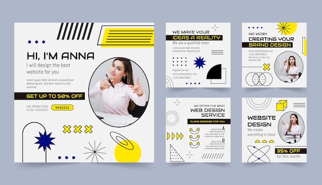 Hand drawn web designer template