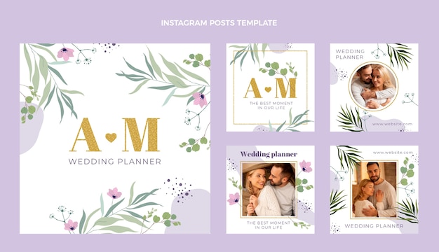 Hand drawn wedding planner instagram post