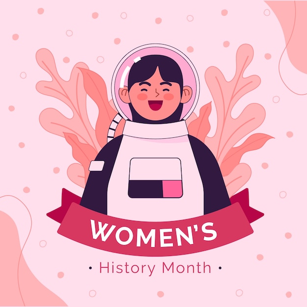 Hand drawn women's history month illustration