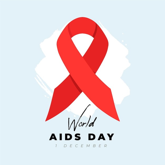 Vector hand drawn world aids day