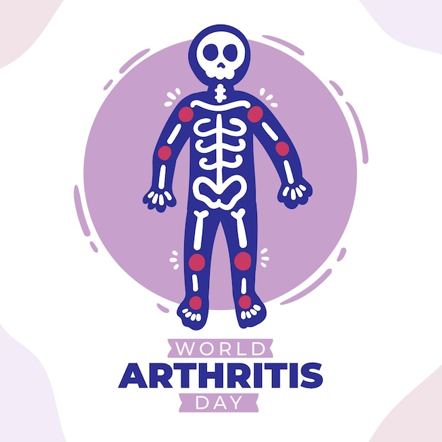 Hand drawn world arthritis day illustration