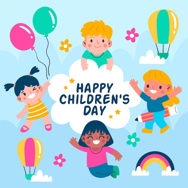 Hand drawn world childrens day