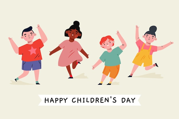 Hand drawn world childrens day