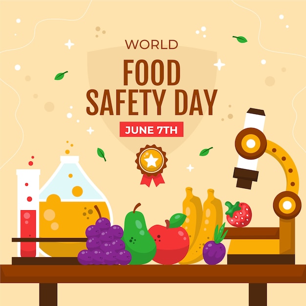 Hand drawn world food safety day illustration