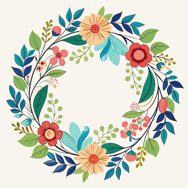 Hand drawn wreath design