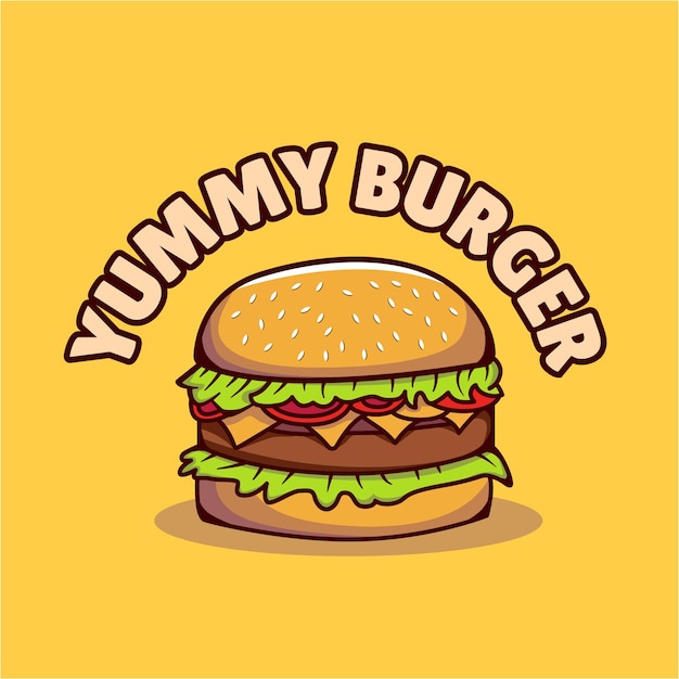 Hand Drawn Yummy Burger Illustration