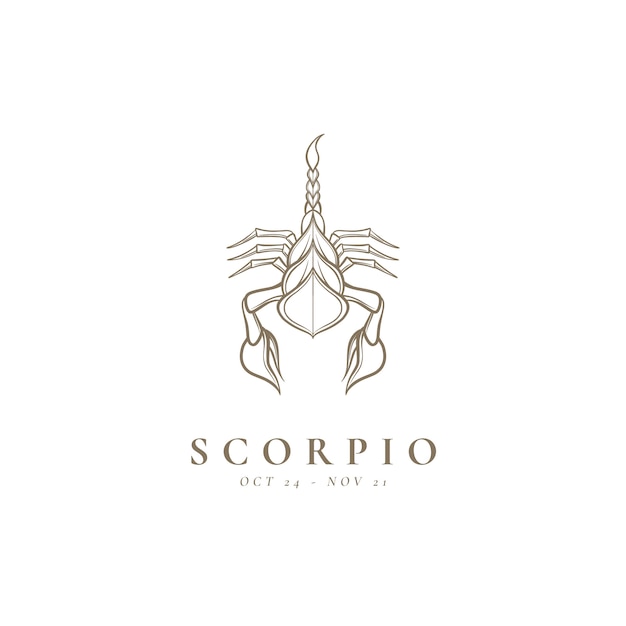 Hand drawn zodiac logo template