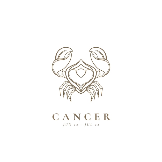 Hand drawn zodiac logo template