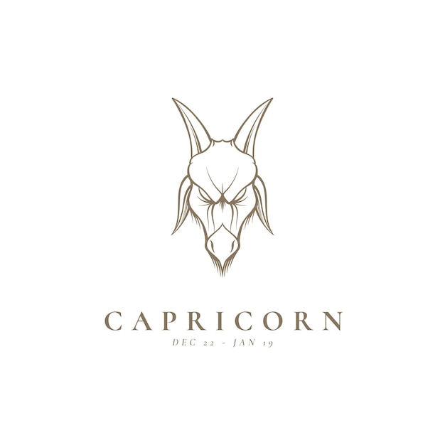 Hand drawn zodiac logo template