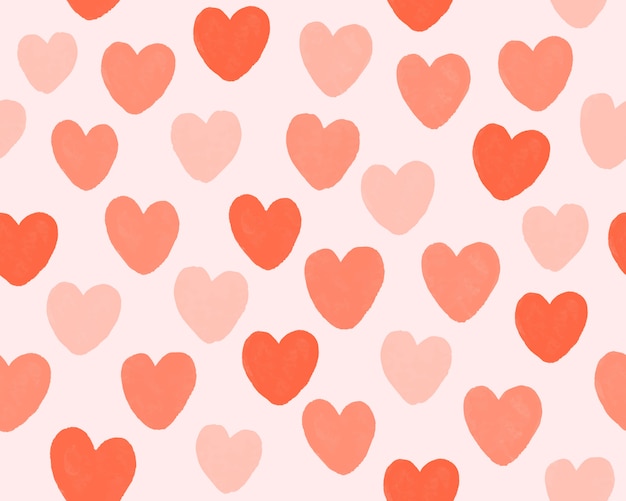 Hand draws heart pattern background.