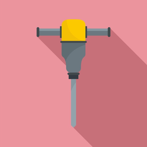 Hand drill machine icon Flat illustration of hand drill machine vector icon for web design