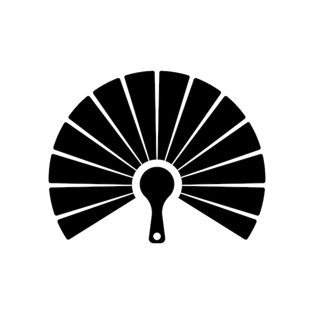 Hand fan icon vector