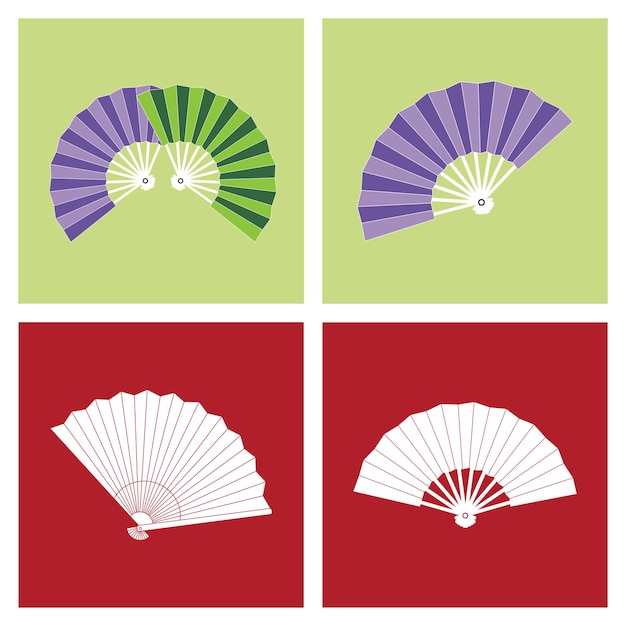 Vector hand fan icon